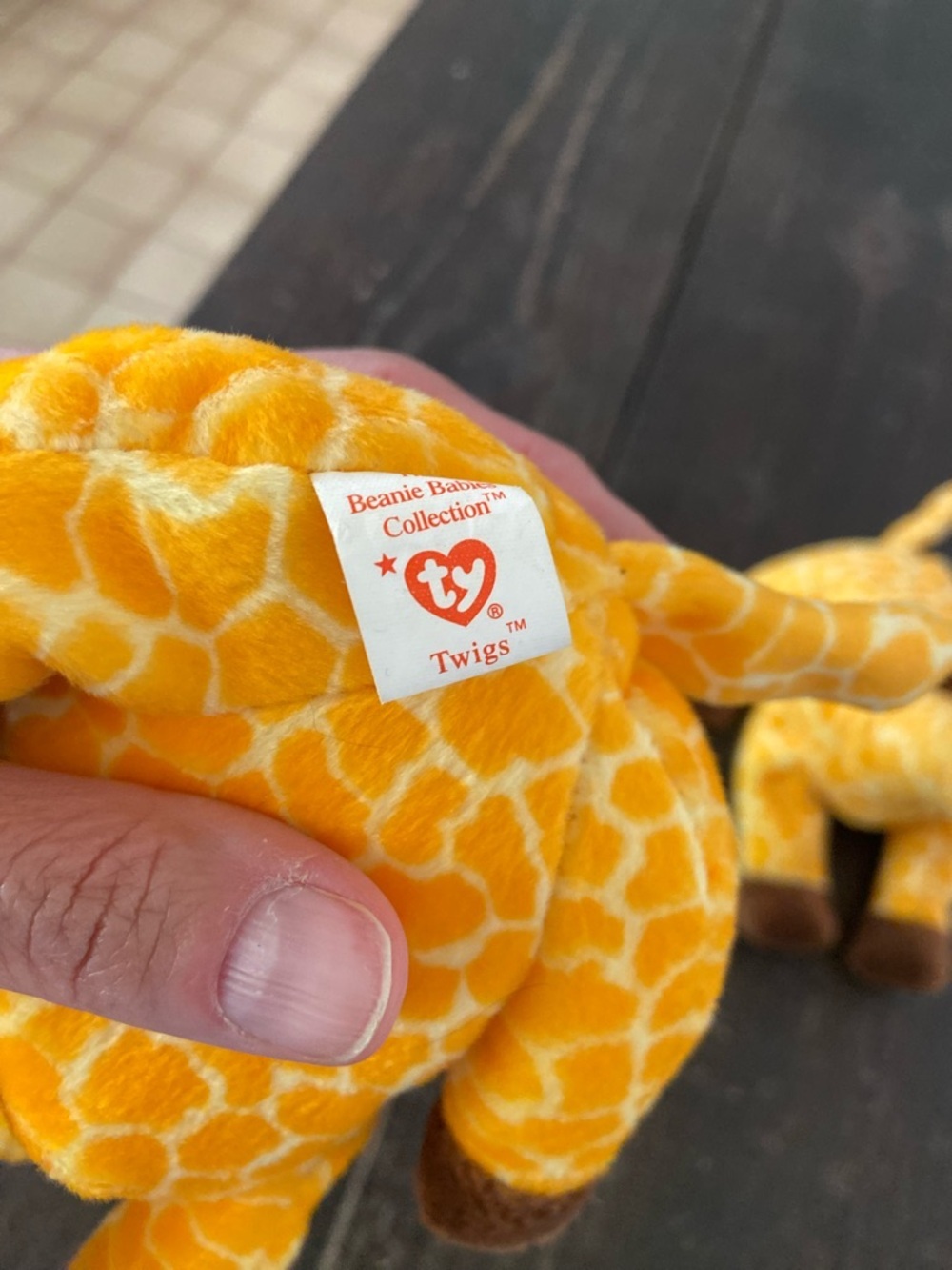 Ty Beanie Babies Twigs Yellow Giraffe Plush Toy - Soft Kids Stuffed Animal - Picture 4 of 8
